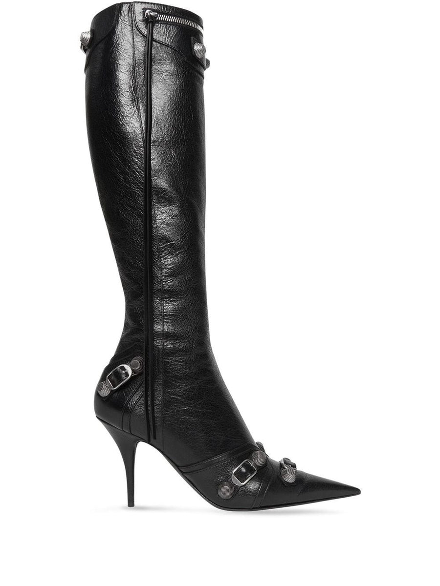 Balenciaga Shoes BALENCIAGA Chic Stiletto Leather Boots - 90MM Comfortable Everyday Designer Shoes
