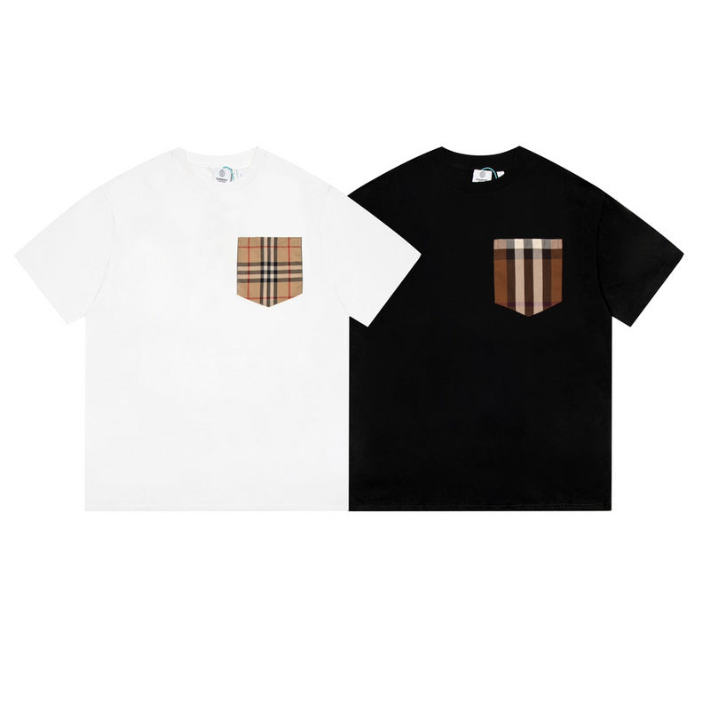 Close-up of Burberry t-shirt craftsmanship