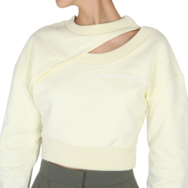 Close-up of Alexander McQueen sweaters & pullovers hardware and fine stitching