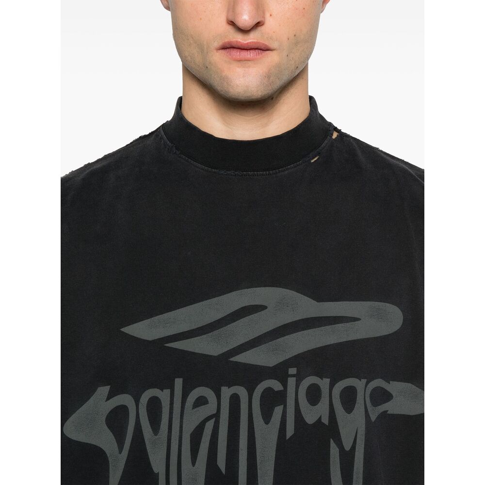 Balenciaga T-Shirts- Balenciaga Black T-Shirts & Vests - T-Shirts Men Casual Everyday Designer Tee