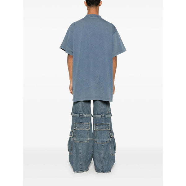 Close-up of Balenciaga tee shirts hardware and fine stitching