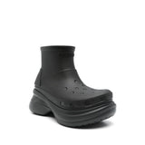 Close-up of Balenciaga boots & booties hardware and fine stitching