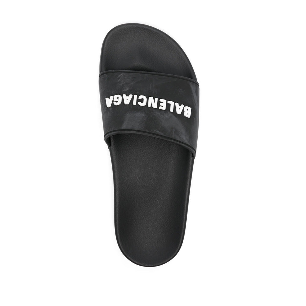 Balenciaga Shoes Balenciaga Black Flip-Flops & Slides Women Premium Designer Casual Shoes
