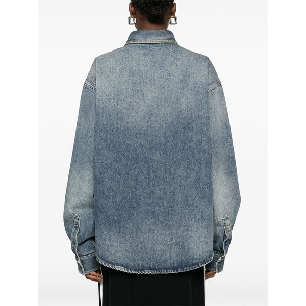 Close-up of Balenciaga jackets hardware and fine stitching