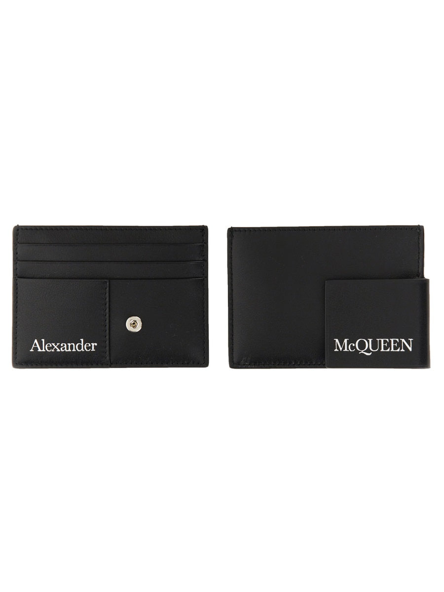 Alexander McQueen Wallets? Alexander Mcqueen Men Card Holder With Logo Elegant Everyday Leather Wallet