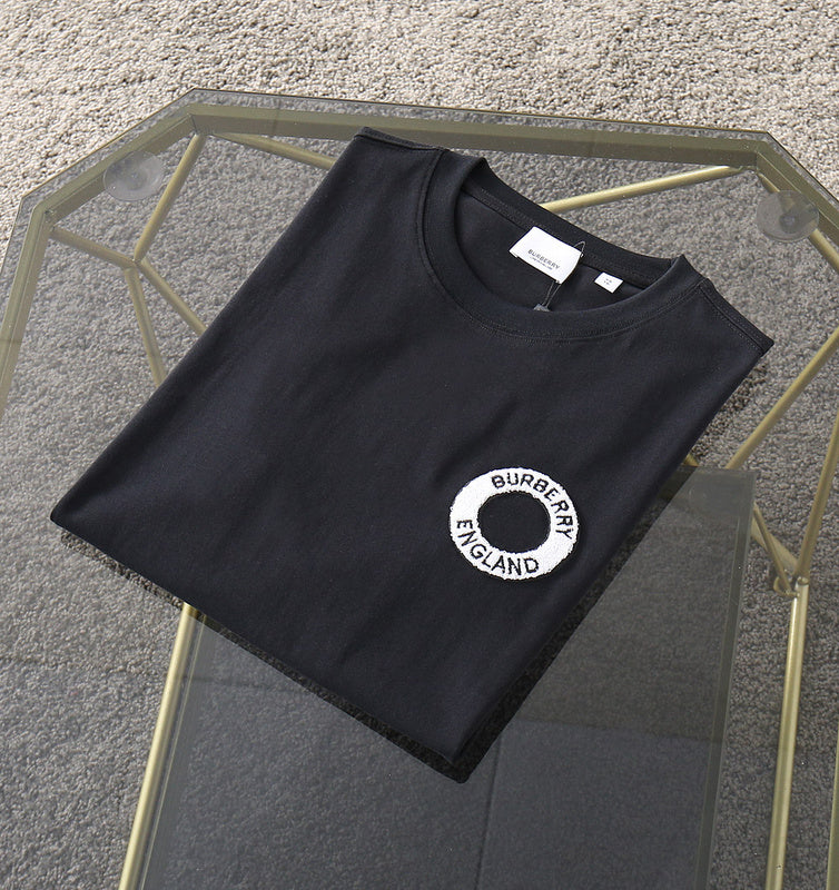 Close-up of Burberry t-shirt craftsmanship