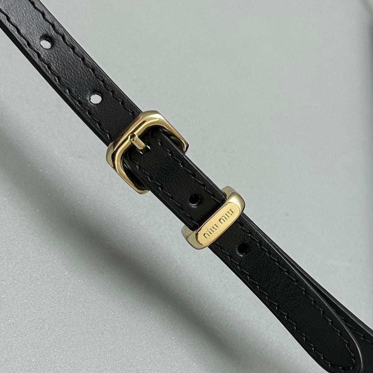 Wallets- Miu M Shoulder Strap Wallet Premium Leather Designer Wallet