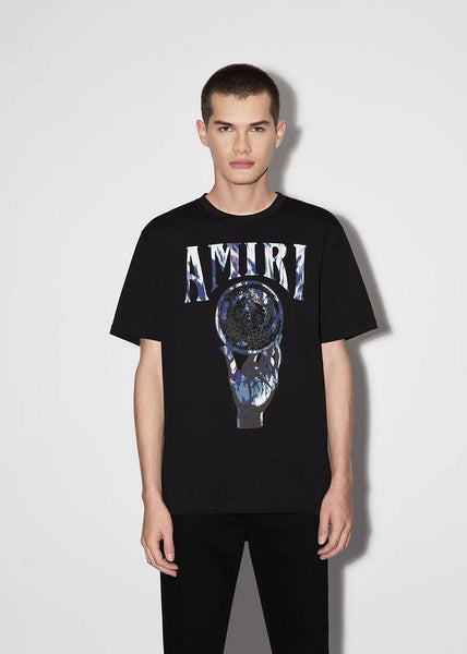Amiri luxury t-shirt detail shot