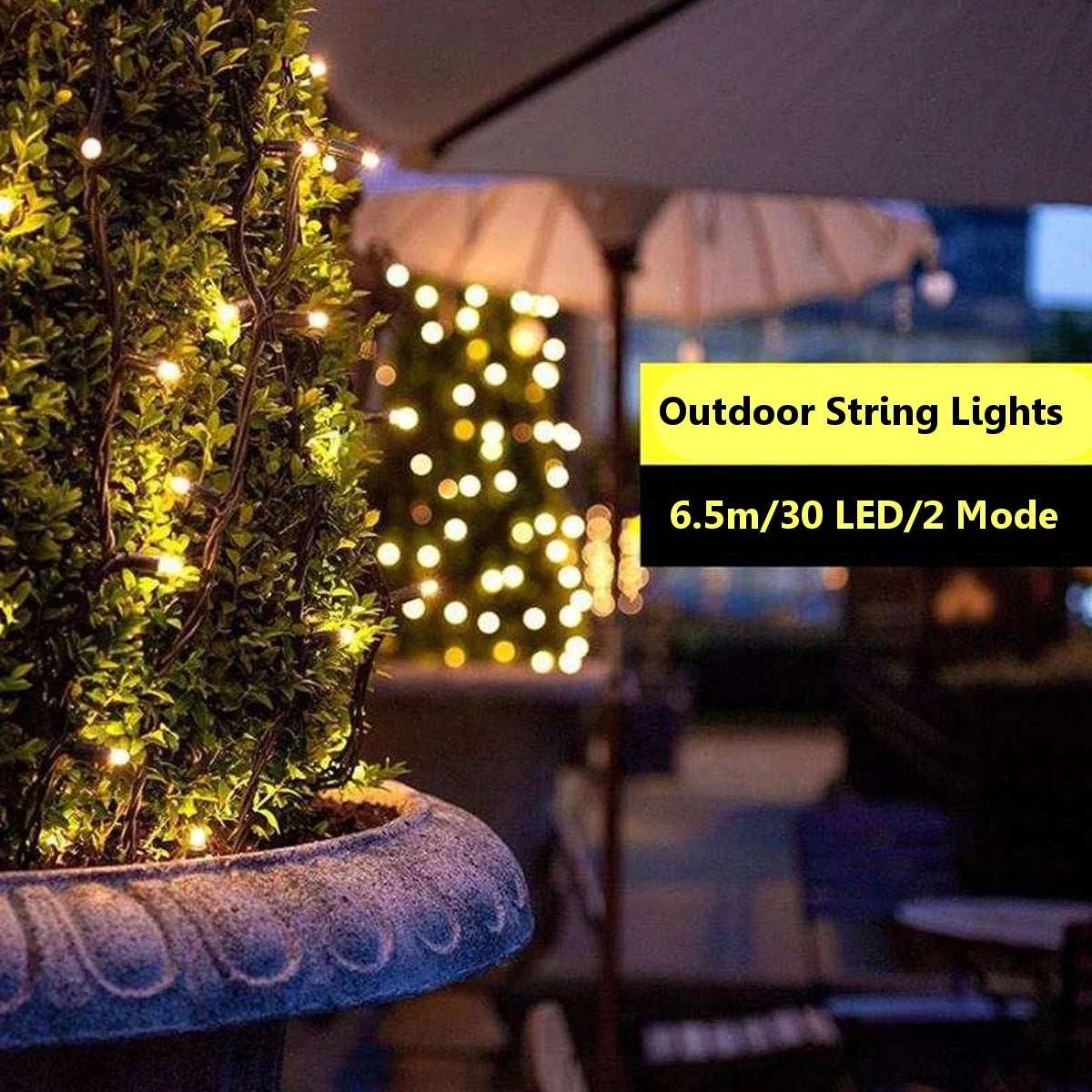 21Ft 30 LED Solar Fairy String Lights