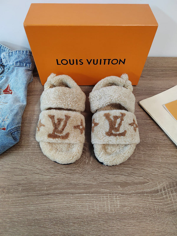 Louis Vuitton Nude Loafer Flats - Sole Detail View