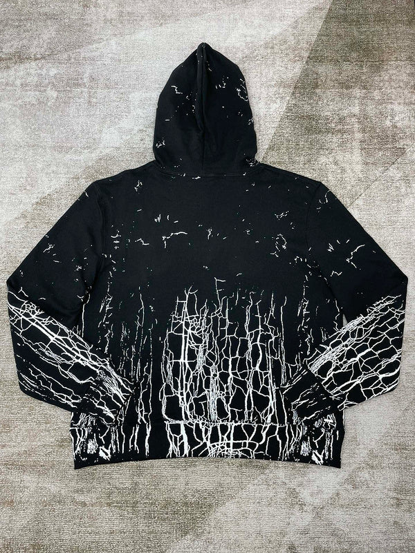 Close-up of Amiri hoodie craftsmanship
