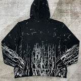 Close-up of Amiri hoodie craftsmanship