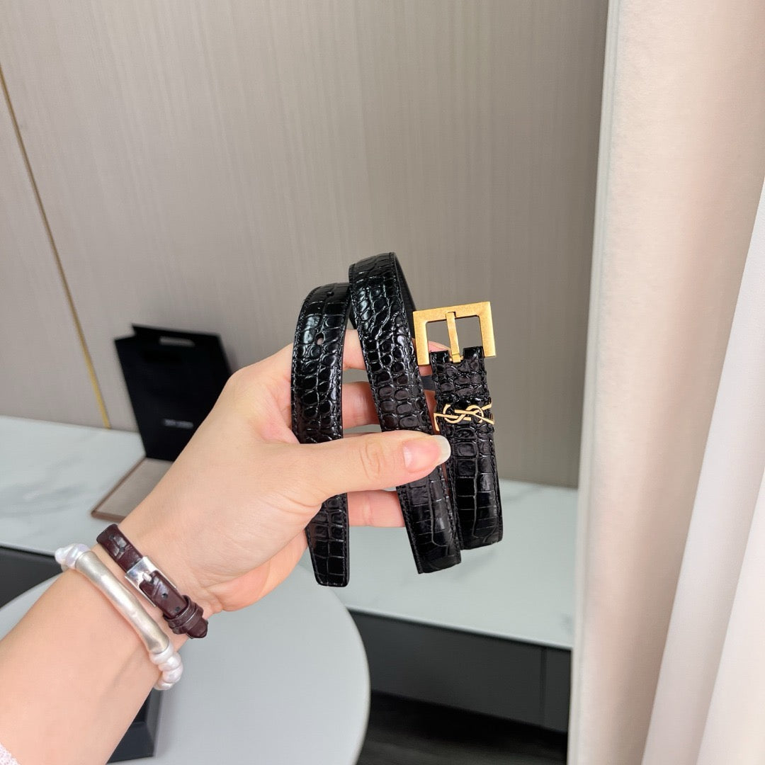 Saint Laurent Belts- Saint Laurent Belt 2 Cm Premium Leather Designer Belt