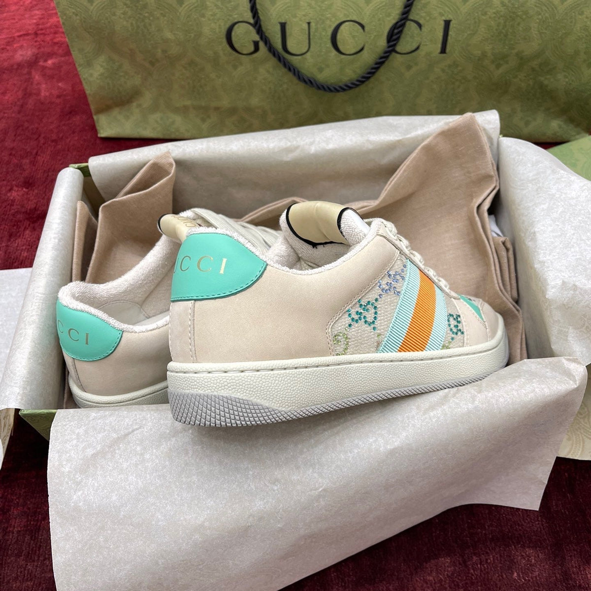 Gucci Shoes- Gucci Screener Leather Sneakers Comfortable Everyday Designer Shoes