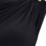 Close-up of Bottega Veneta cocktail dresses hardware and fine stitching