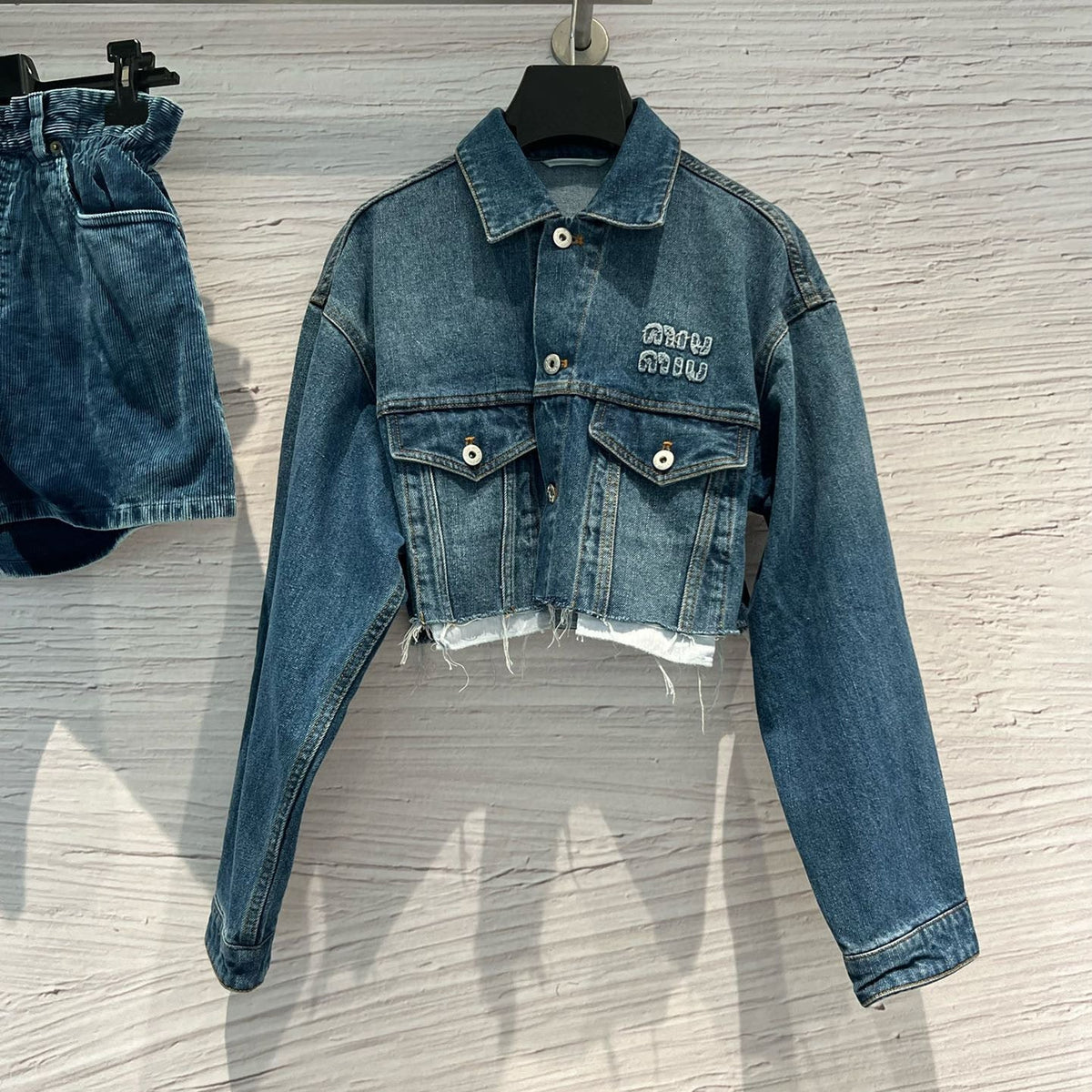 Jackets- Miu M Denim Jacket Stylish Everyday Designer Outerwear