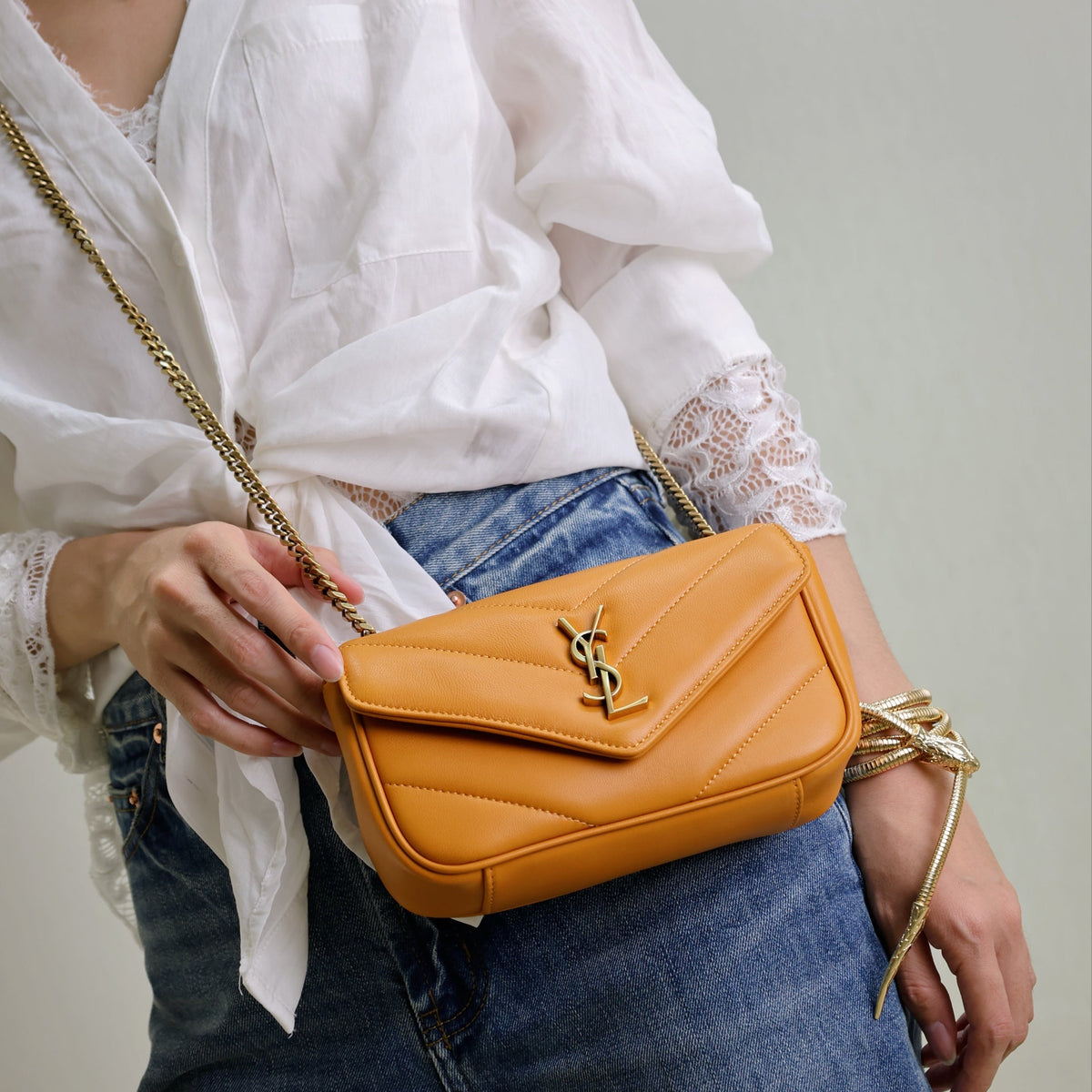 Saint Laurent Bags- Saint Laurent Loulou Mini Bag Elegant Everyday Designer Handbag