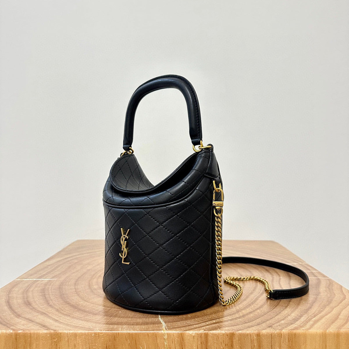 Saint Laurent Bags- Saint Laurent Gaby Bucket Bag Luxury Designer Leather Handbag