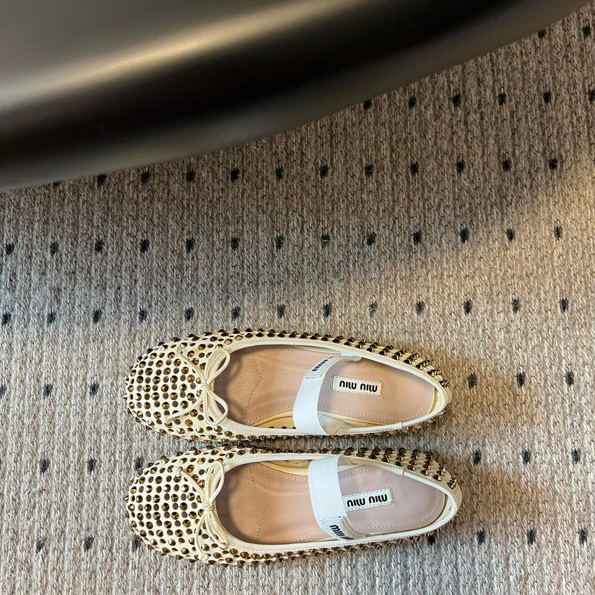 Shoes- Miu M Ballet Flats Premium Designer Casual Shoes