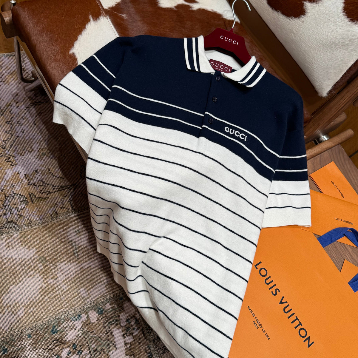 Gucci Polo Shirts- Gucci Polo Shirt Classic Designer Cotton Polo Shirt