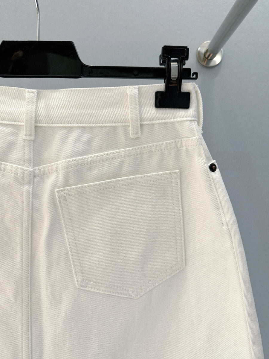 Skirts- Cel Denim Skirt Chic Everyday Designer Skirt