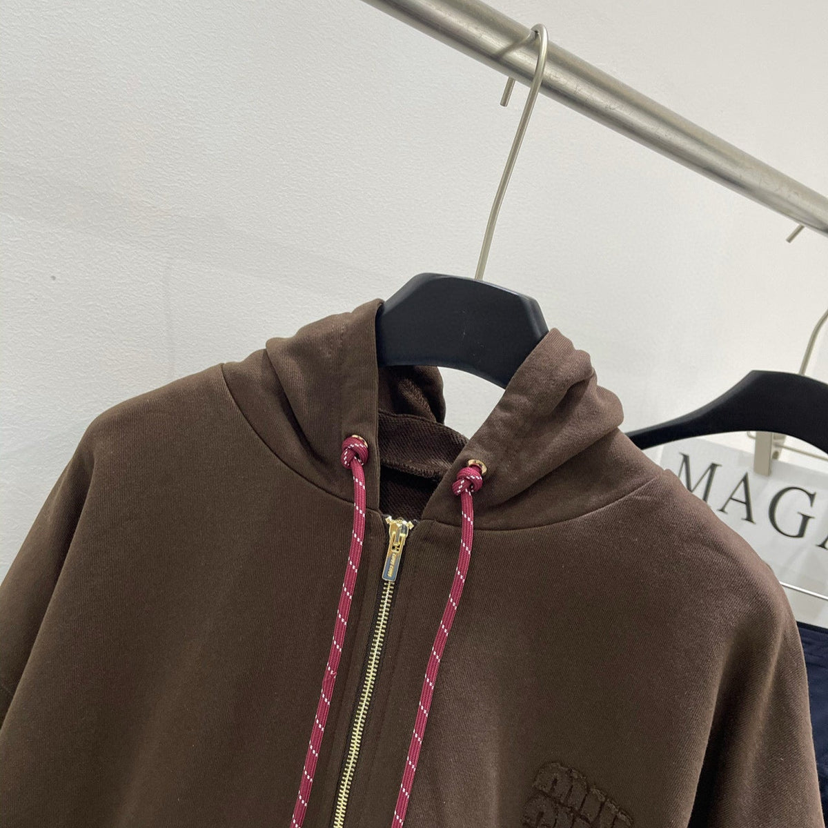 Hoodies- Miu M Zip Hoodie Comfortable Luxury Streetwear Hoodie