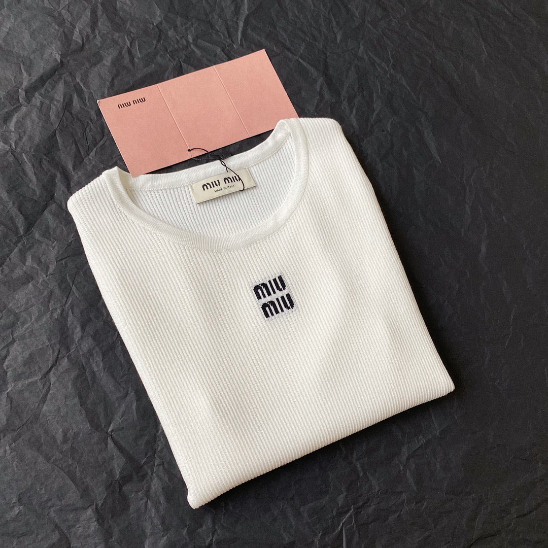 Tops- Miu M Top Elegant Everyday Designer Top