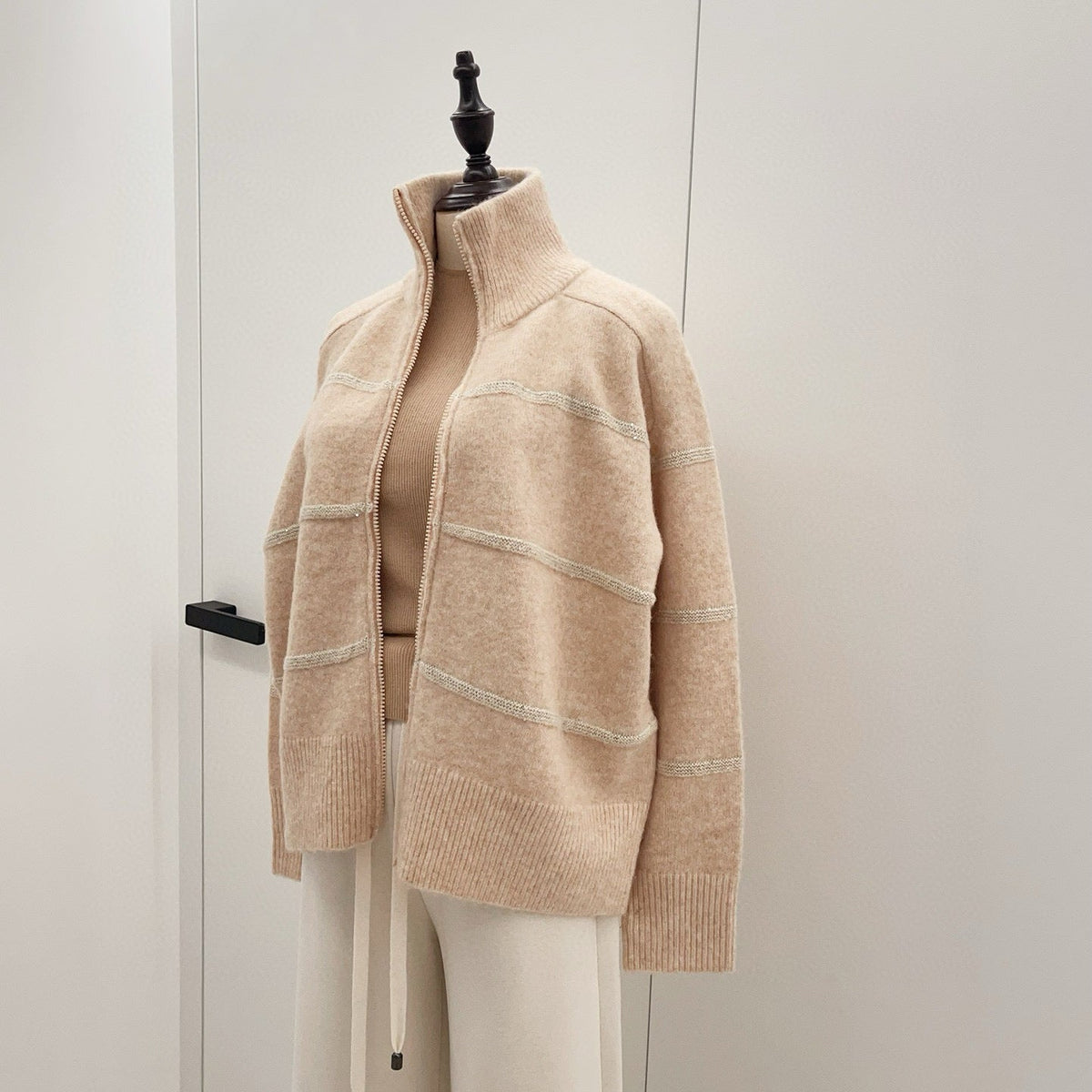 Front view of Brunello Cucinelli Zip Cardigan premium piece