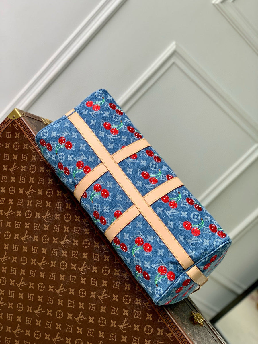Louis Vuitton Bags- Louis Vuitton Lou x Murakami Keepall 45 Bag Luxury Designer Leather Handbag