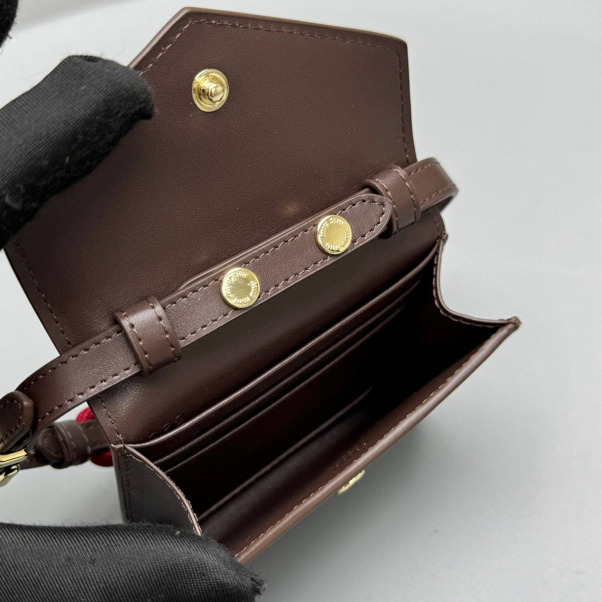 Wallets- Miu M Shoulder Strap Wallet Premium Leather Designer Wallet
