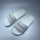 Balenciaga Grey Slide Sandals - Sole Detail View