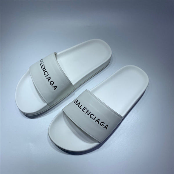 Balenciaga Grey Slide Sandals - Sole Detail View