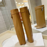Givenchy Chocolate Brown Combat Boots - Front View
