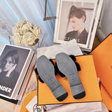 Hermes shoes Style 338 - back heel detail (alternate angle)