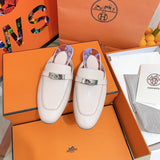 Hermès Grey Low-Top Sneakers - Side Profile View