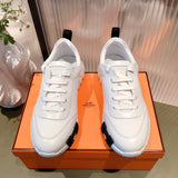 Hermès White High-Top Sneakers - Heel Detail View