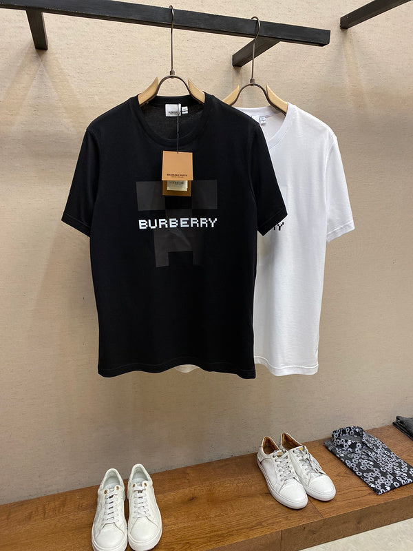Close-up of Burberry t-shirt craftsmanship