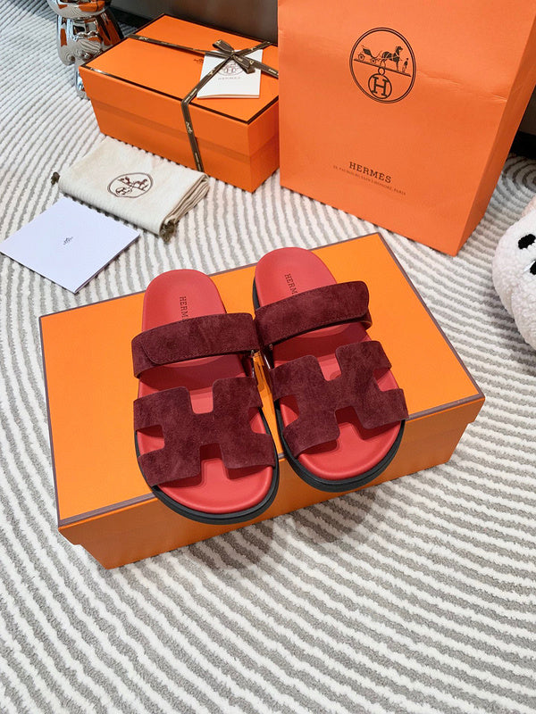 Hermes sandals Style 208 - front view, refined designer finish