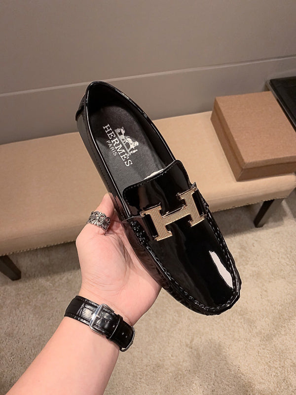 Hermès Burgundy High-Top Sneakers - Side Profile View