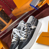 Louis Vuitton Beige Classic Ballet Flats - Angled View
