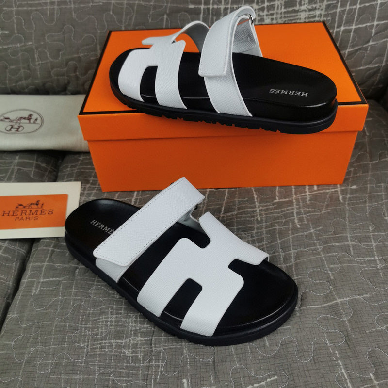 Hermès Black Slide Sandals - Lifestyle Styling Shot