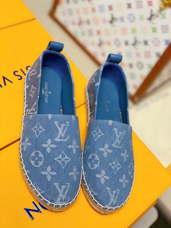 Close-up of Louis Vuitton shoes craftsmanship