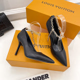 Louis Vuitton shoes Style 414 - back heel detail (alternate angle)