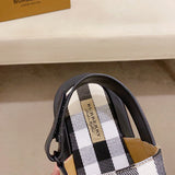 Burberry Camel Chunky Platform Sneakers - Close-Up Texture View