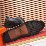 Hermès Grey Chunky Platform Sneakers - Side Profile View