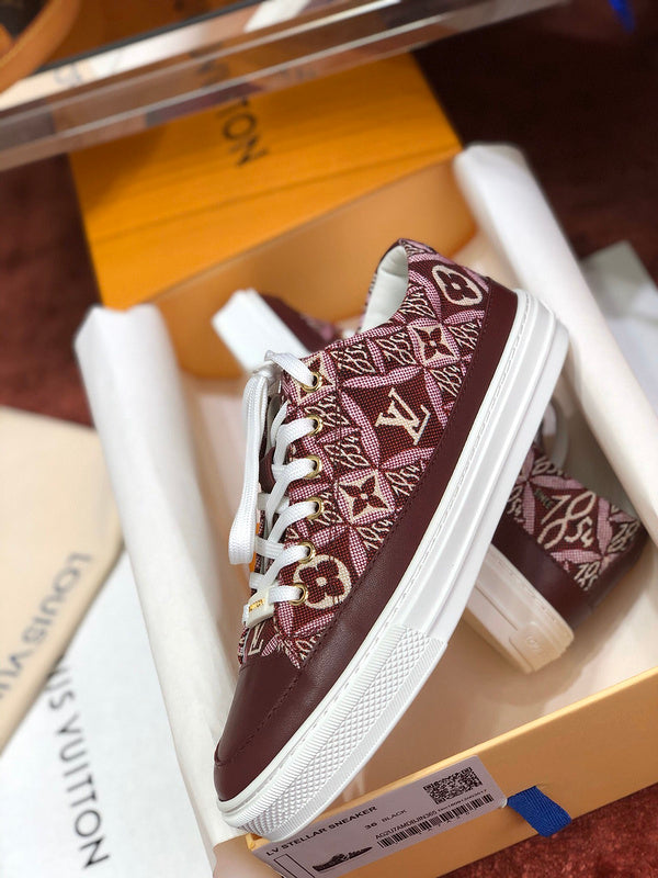 Louis Vuitton Burgundy Classic Ballet Flats - Sole Detail View