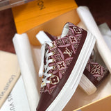 Louis Vuitton Burgundy Classic Ballet Flats - Sole Detail View