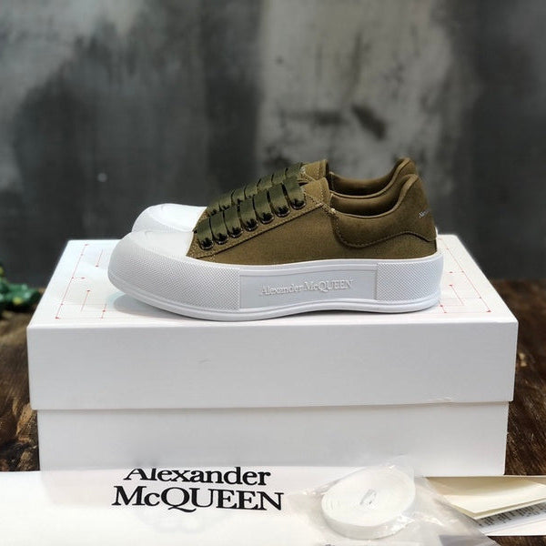 Alexander McQueen Nude Ankle Boots - Front View