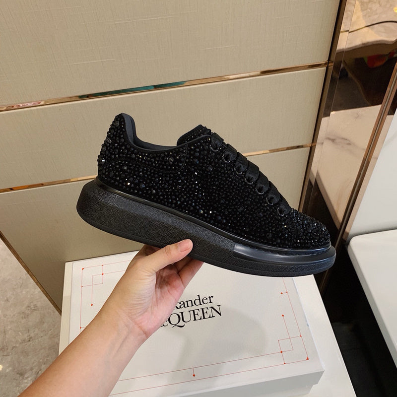 Alexander McQueen Burgundy Slip-On Sneakers - Full Silhouette View