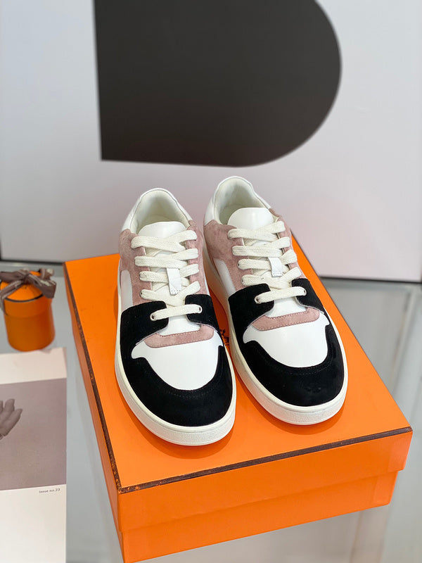 Hermès Grey Loafer Flats - Full Silhouette View